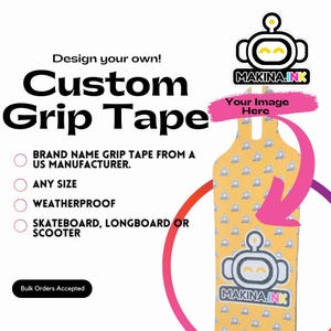 Personalized Custom Grip tape, Any size skateboard, longboard or scooter, any image, weatherproof