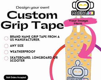 Personalized Custom Grip tape, Any size skateboard, longboard or scooter, any image, weatherproof