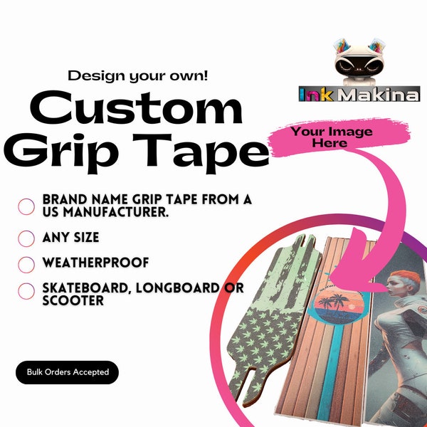 Personalized Custom Grip tape, Any size skateboard, longboard or scooter, any image, weatherproof