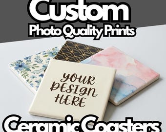 Personalized Ceramic Photo Coasters, weddings, birthday, great for gifts or resale
