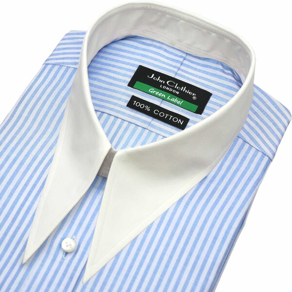 Spear Point Collar Dress Shirt - Etsy