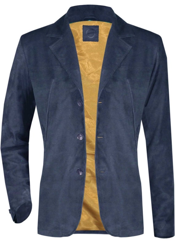 Mens suede suit jacket cheap