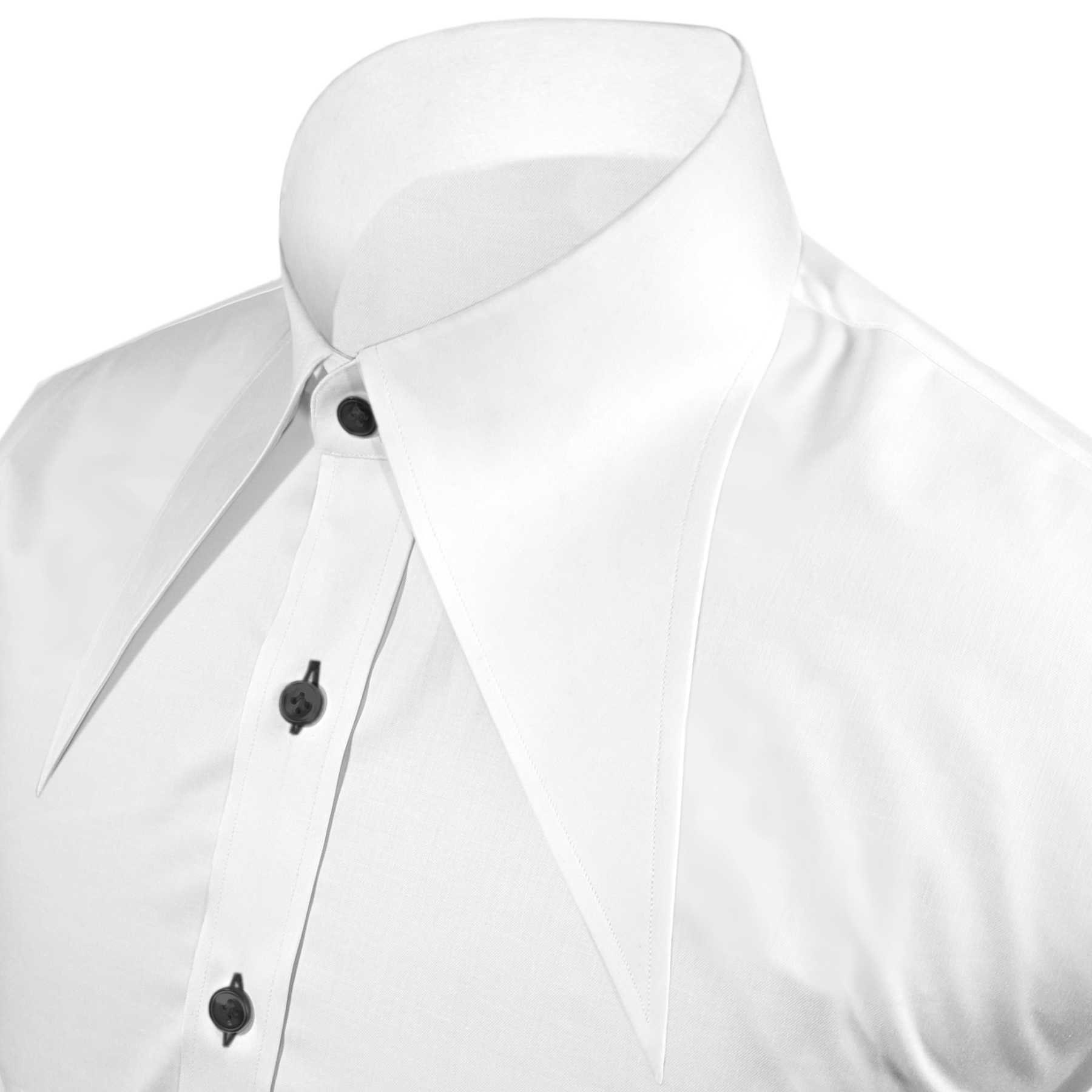 White 7.5'' Extreme Long Point Collar Dress Shirt Mens Etsy UK