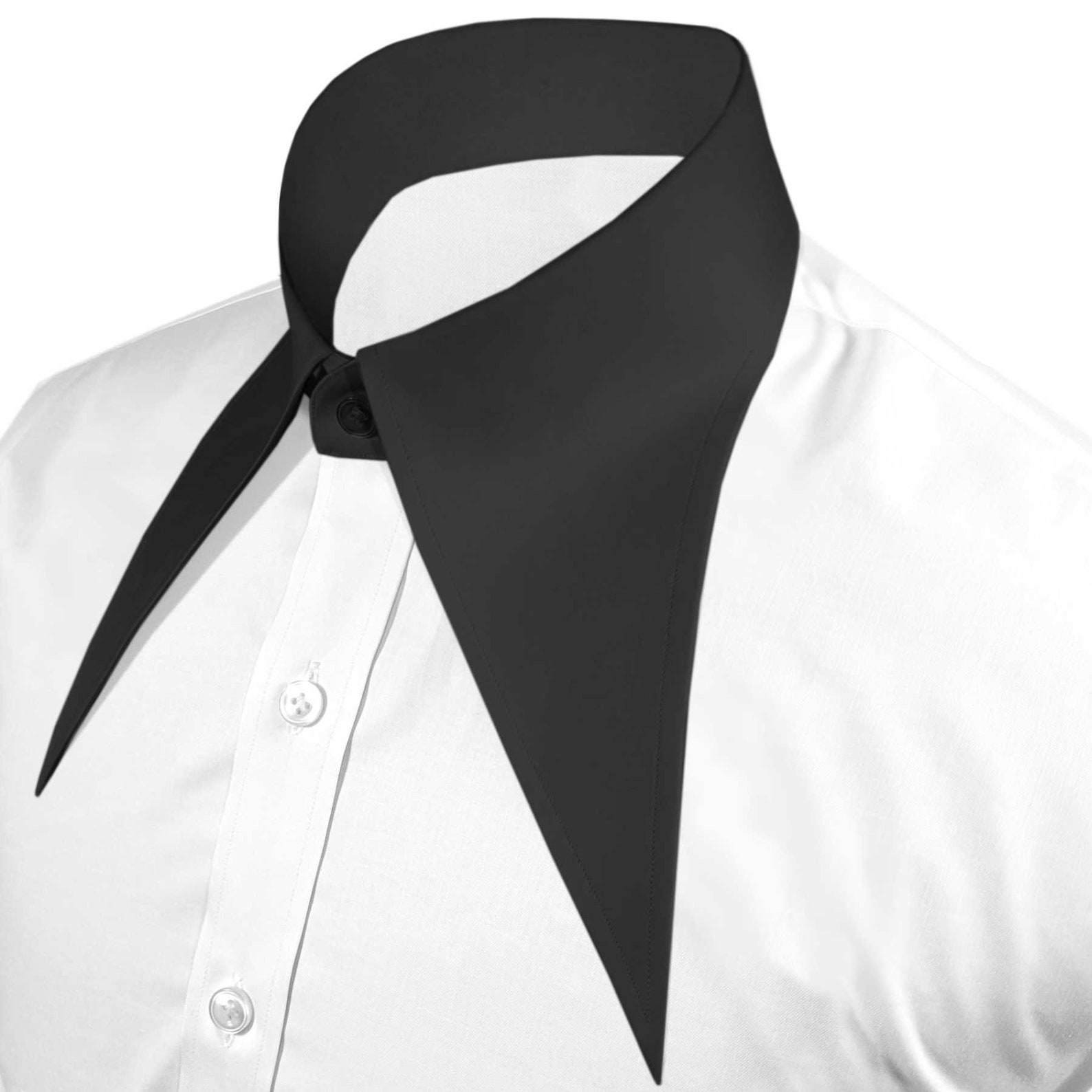 Snow White Extreme Long Pointed Collar/ Vintage Wide Big Spear 7.5