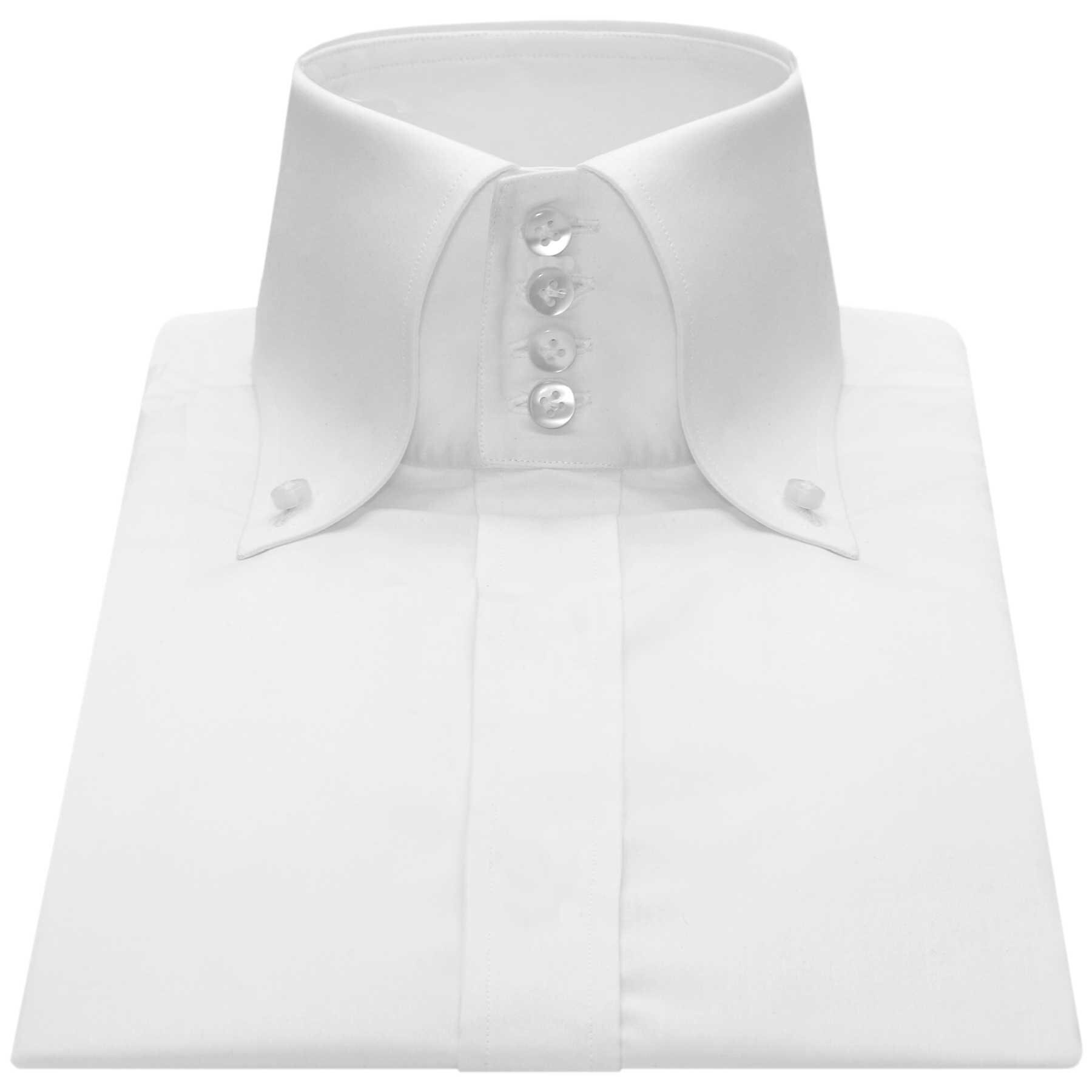 Grooms White Wedding Dress Shirt Button Down High Collar Polo Etsy