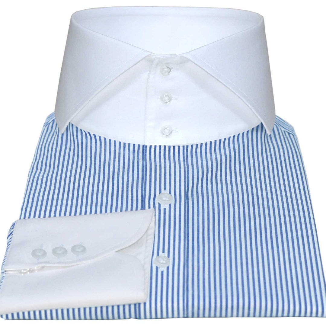 Italian Spread Collar/english Cutaway/ Light Blue Sky Blue & Etsy