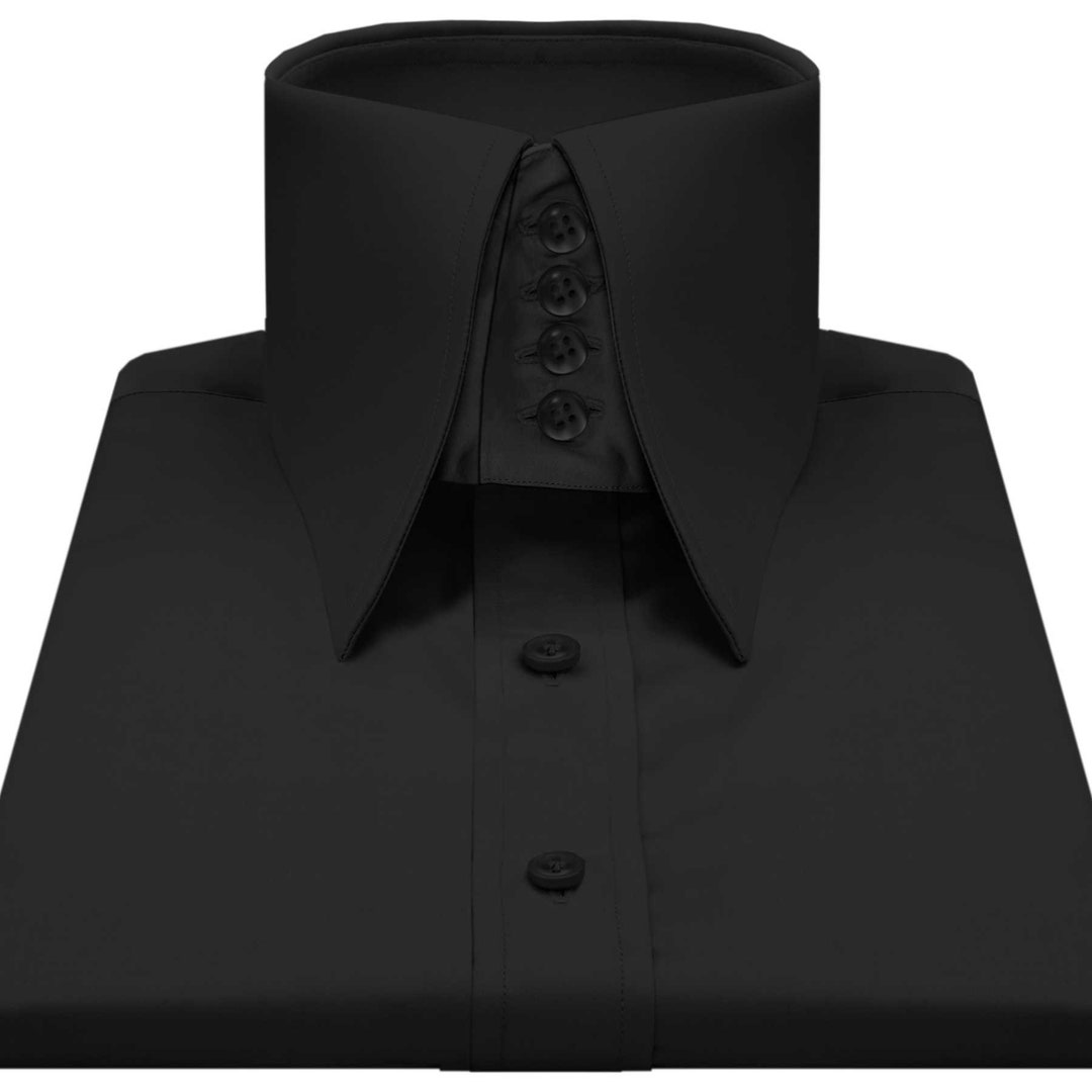 High Collar Offcie Formal Dress Shirt Men's Goodfellas Etsy