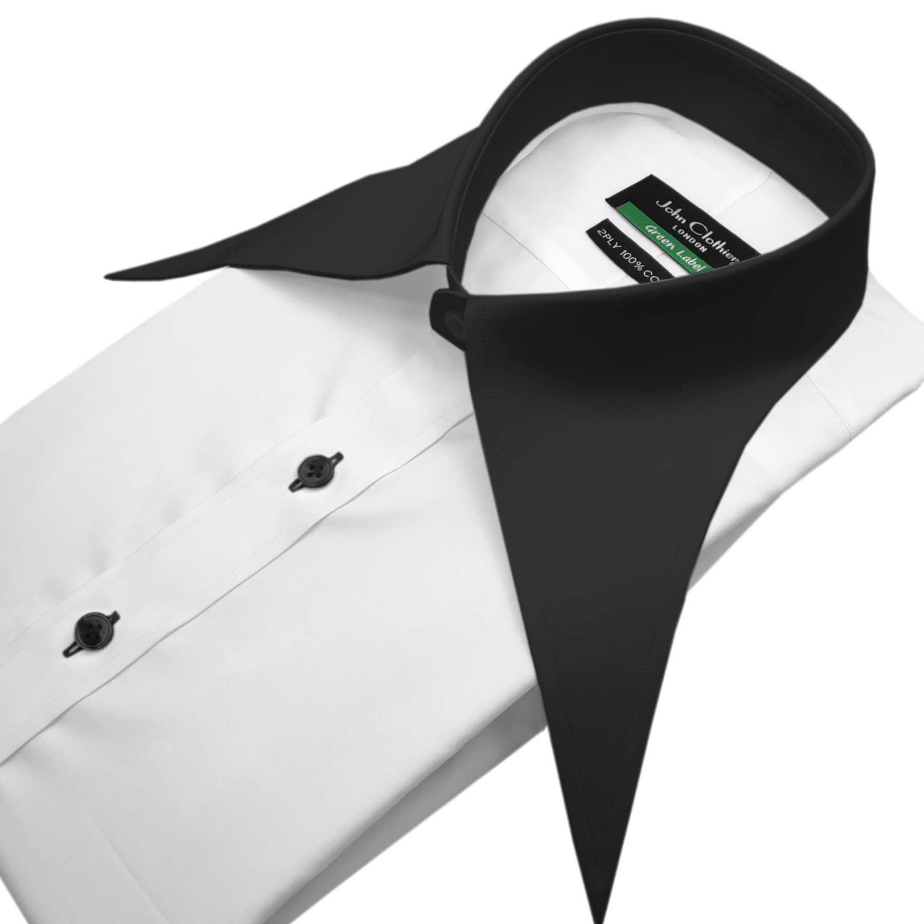 White 7.5'' Extreme Long Point Collar Dress Shirt Mens Etsy UK