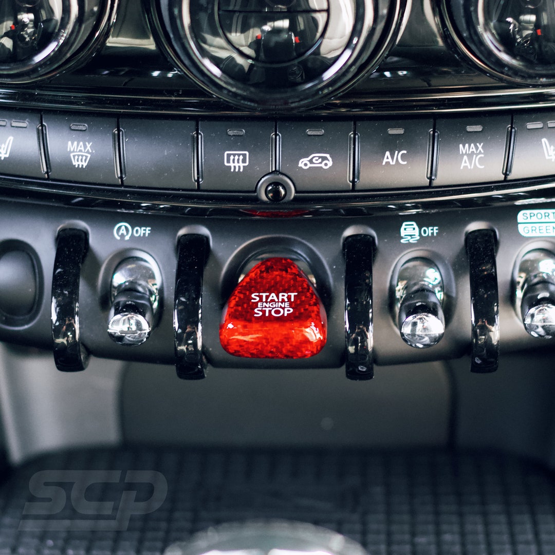 MINI F-series Carbon Fibre Start Stop Button Cover - Red - Etsy