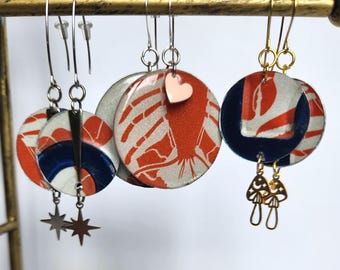 Maine Earrings Handcrafted from Upcycled Maine Lobster License Plates, Tin Anniversary Gift for Anyone