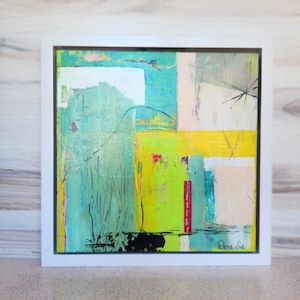 Original Bold Abstract Painting, Modern Geometric Wall Art, Affordable Artwork with Color, Pattern, Texture