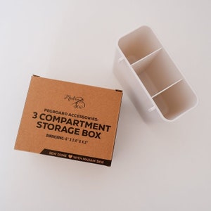 3 Compartment Box 6x2.4x4.3 inches - Pegboard Accessories