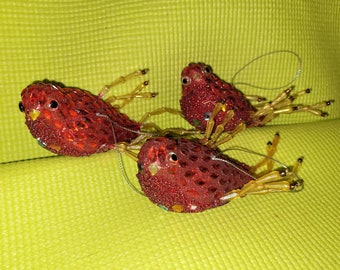 Beaded Bird Ornaments