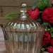 Royal Crown Victorian Style Iridescent Amber Glass Candy Jar