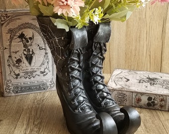 Resin Witch's Boots Flower Container