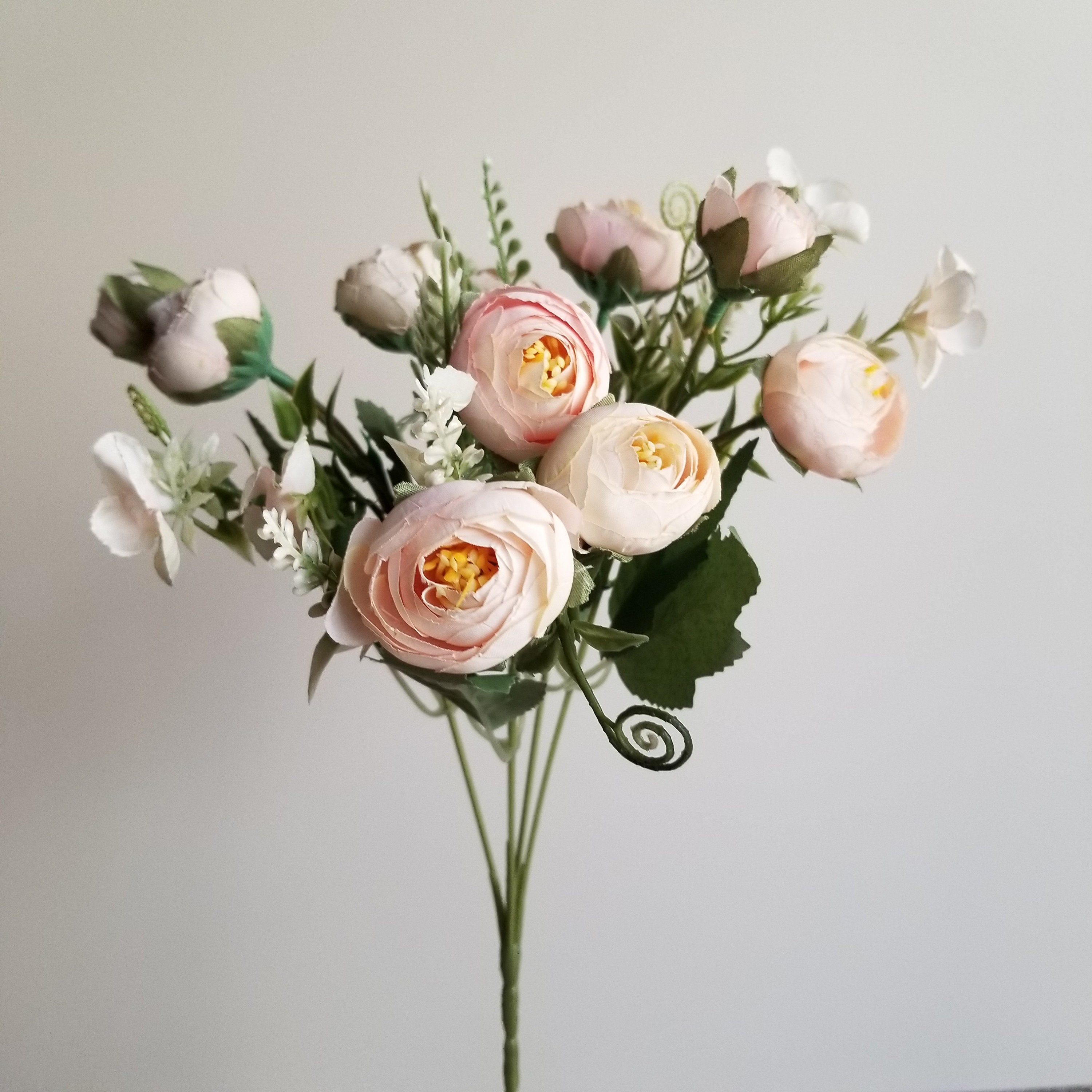 Fake Ranunculus Nosegay Small Fall Flowers Bouquet Ranunculus Stems –  Bloomy Floral