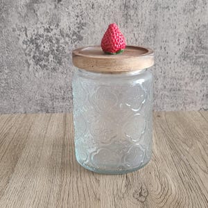 Food Storage Canisters, Glass Canisters, Food Storage, Strawberry Airtight Glass Canister