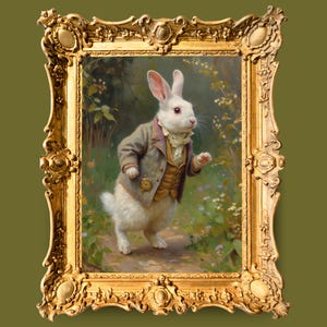 Arte de Alicia en el País de las Maravillas, Personajes de Alicia en el País de las Maravillas, ¿Es un conejo con chaleco? Impresión artística digital