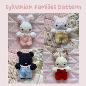 sylvanian families 2 in 1 crochet pattern - crochet pattern - amigurumi - digital download