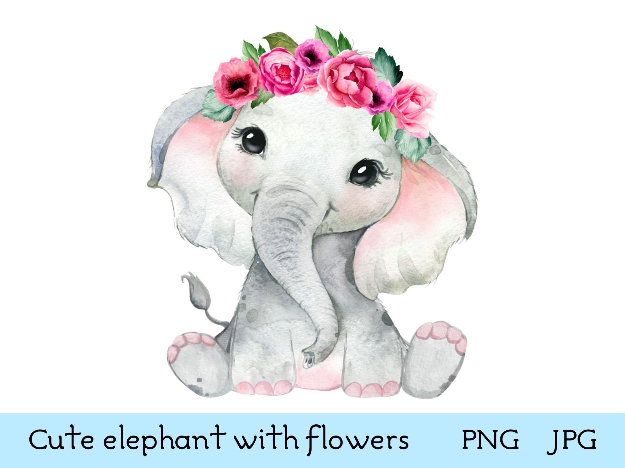 Cute Elephants Clipart