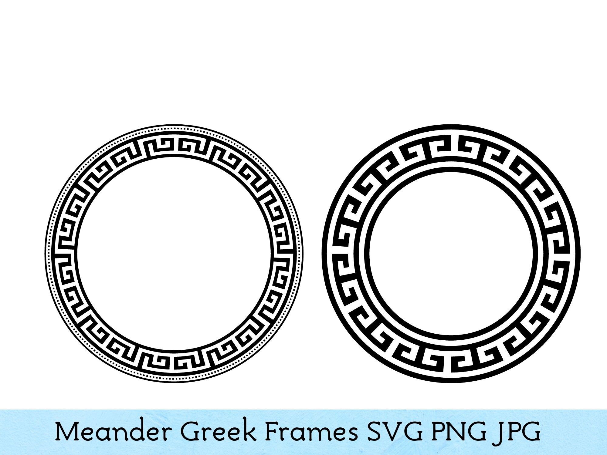 Greek Frame Svg Meander Frame Svg Meandros Svg Greek Key Etsy Australia