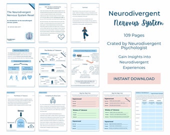 Neurodivergent Nervous System | Digital Workbook | Autism Workbook | ADHD Workbook | Therapy Resources  | Therapy Workbook