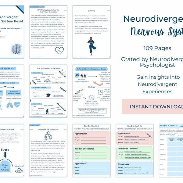 Neurodivergerend zenuwstelsel | Digitaal werkboek | Autisme Werkboek | ADHD-werkboek | Therapiebronnen | Therapie werkboek
