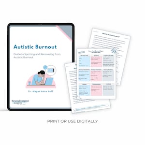 Werkboek autisme burn-out | Autistische burn-out-toolkit | Bundel autismewerkboeken | Therapiewerkboek | Autistische zelfzorg | Werkboek autisme