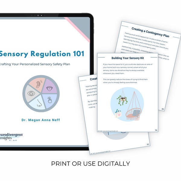 Personalisierter sensorischer Sicherheitsplan | Sensorische Regulation Workbook| Digitale Arbeitsmappe | Autismus Workbook | ADHS Arbeitsbuch | Therapie-Ressource
