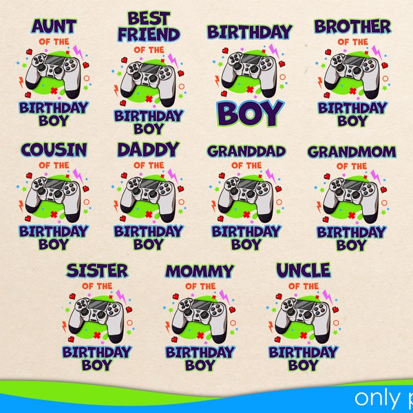 Birthday Game Png, Family Birthday Boy Png, Level unlocked Birthday Png, Gamer Png, Digital Download