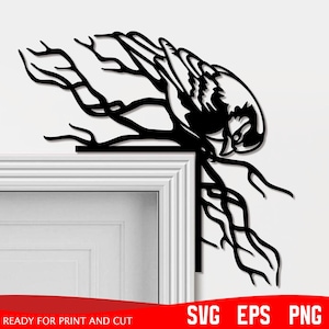 Bird Door Corner svg, Home decoration svg, Door corner laser cut, Cricut file