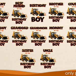 Construction Birthday Png, Family Birthday Boy Png, Construction Birthday Png, Yellow Truck Png, Digital Download