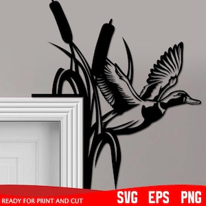 Duck hunting Door Corner svg, Hunting Door Corner svg, Home decoration svg, Door corner laser cut, Cricut file, Hunter svg, Duck svg