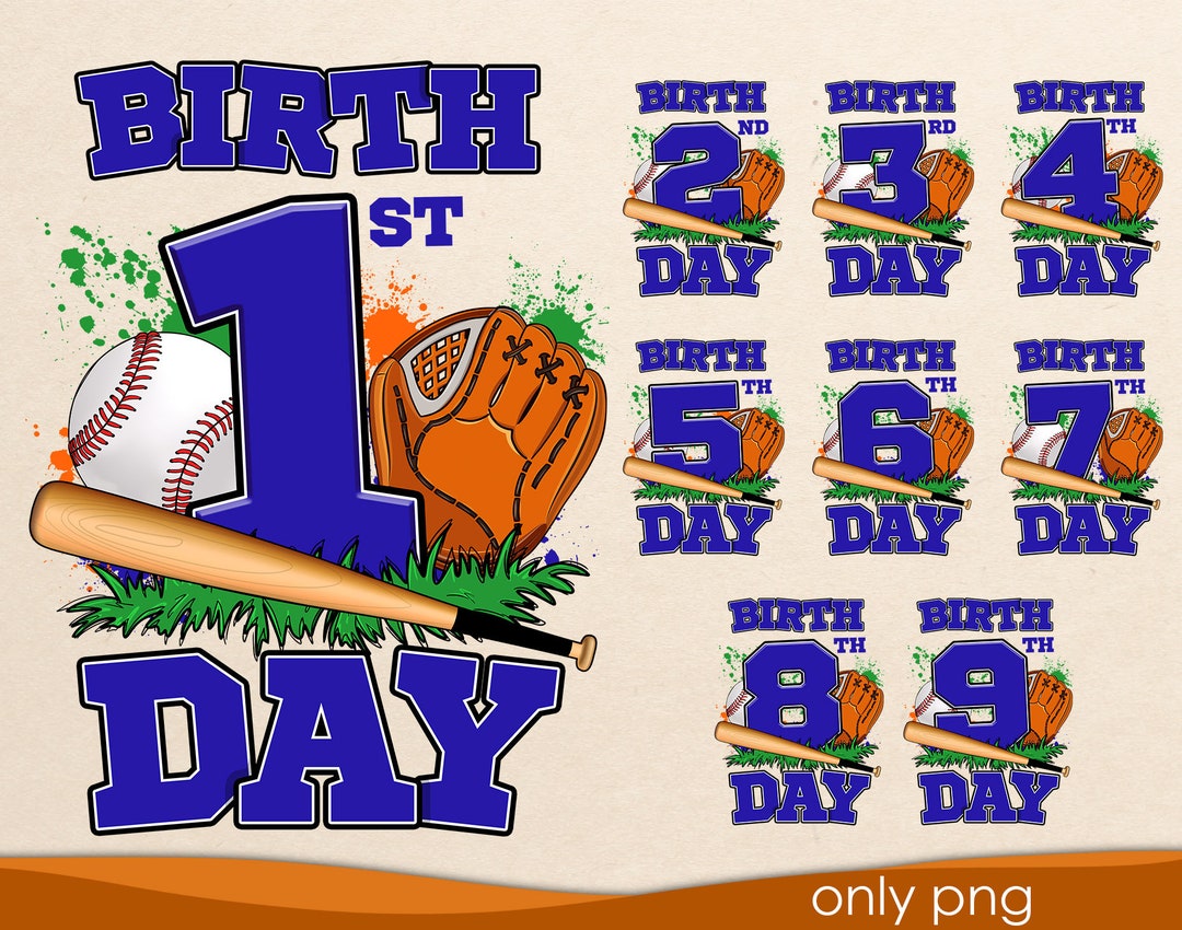 Baseball Birthday Boy Png, Baseball Birthday Numbers Png, Baseball Boy