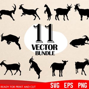 Goat SVG Bundle, Goat svg eps, Goat png, Goat vector, Goat cut files, Goat svg, Goat clipart, Farm animal svg
