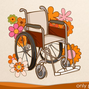 Wheelchair, Wheelchair Png, Flowers, Wheelchair Clipart, Digital File Download, Sublimation Design Dowlands