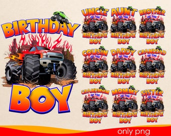 Monster truck Birthday Boy Png, Monster truck Boy Png, Birthday Monster truck Png, Digital Download, Monster truck png