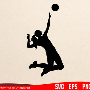 Volleyball svg, Volleyball SVG Files, Sports Svg, Volleyball Silhouette, Volleyball player