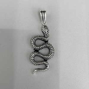 925 Sterling Silver Snake Pendant