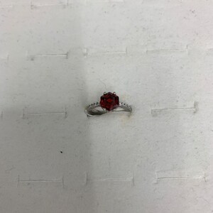 925 Sterling Silver Ruby Gem Ring