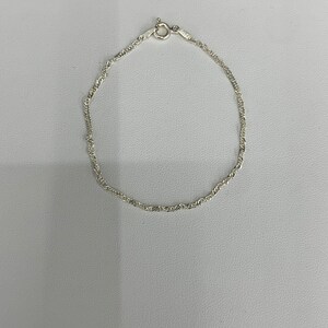 925 Sterling Silver Singapore Chain Bracelet