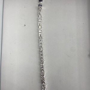 925 Sterling Silver Byzantine Chain Bracelet