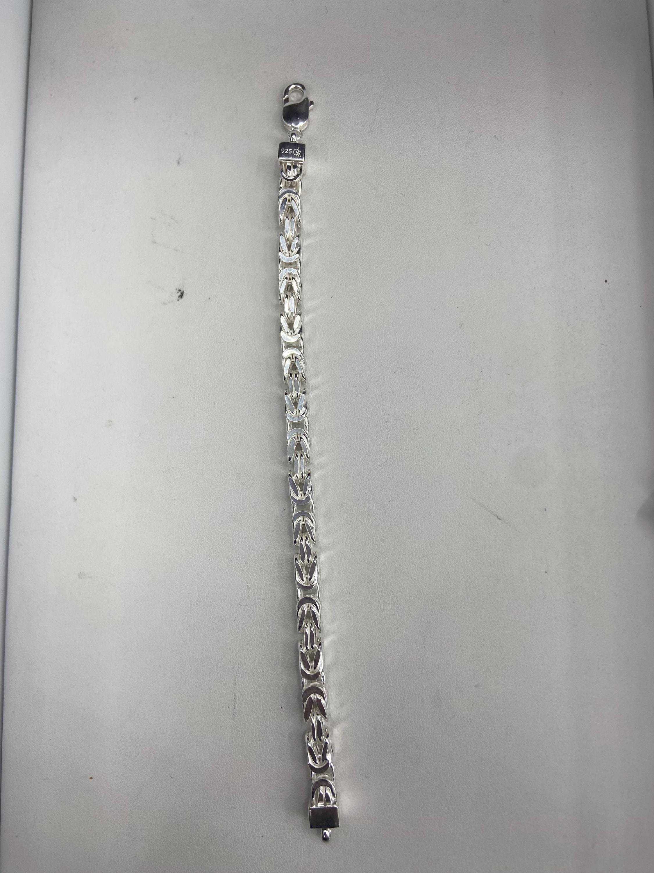 アクセサリー vintage silver 925 bracelet 925 Sterling Silver Byzantine Chain Bracelet - Etsy