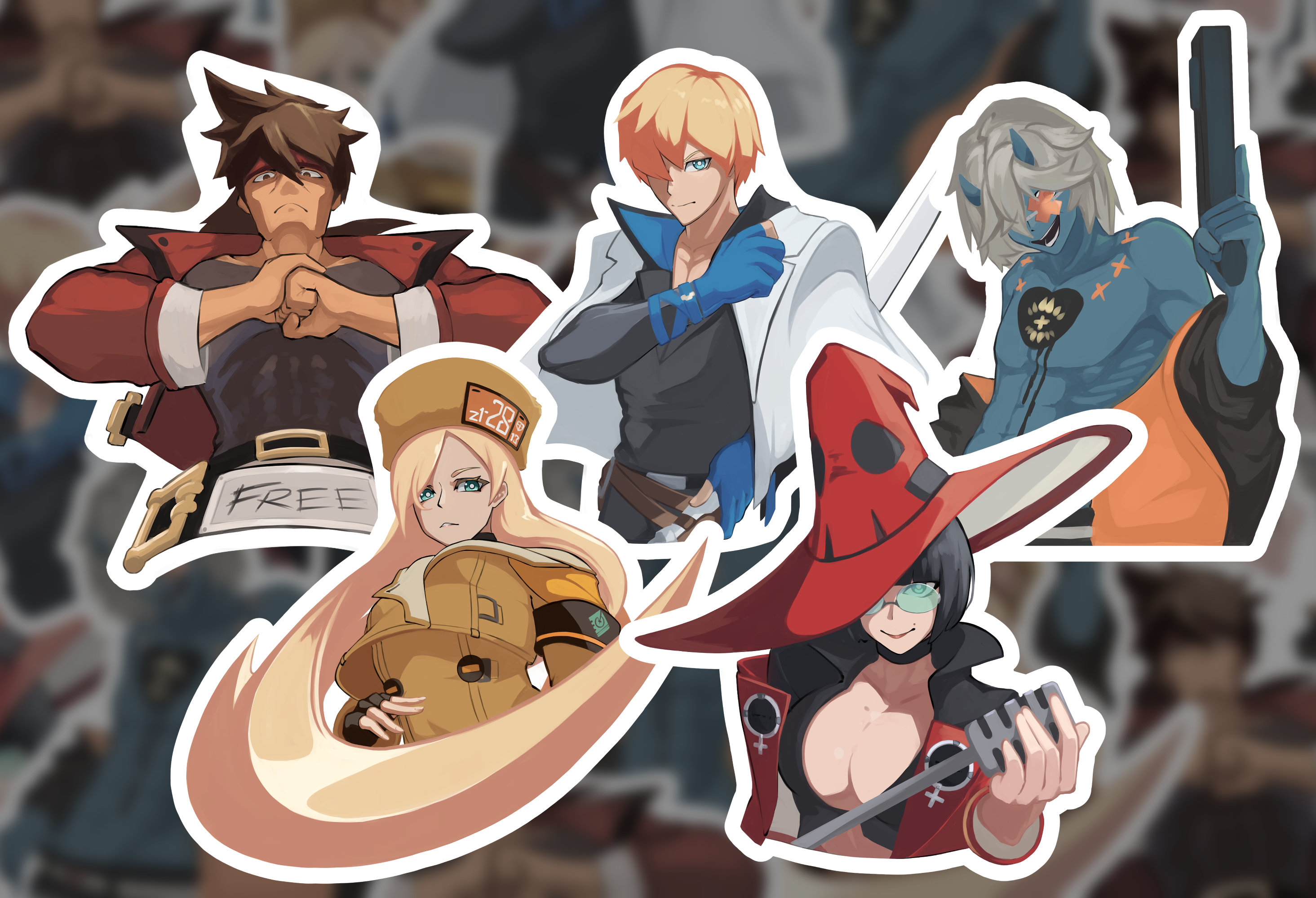 Guilty Gear (set 2) | Matte Vinyl Stickers - Etsy