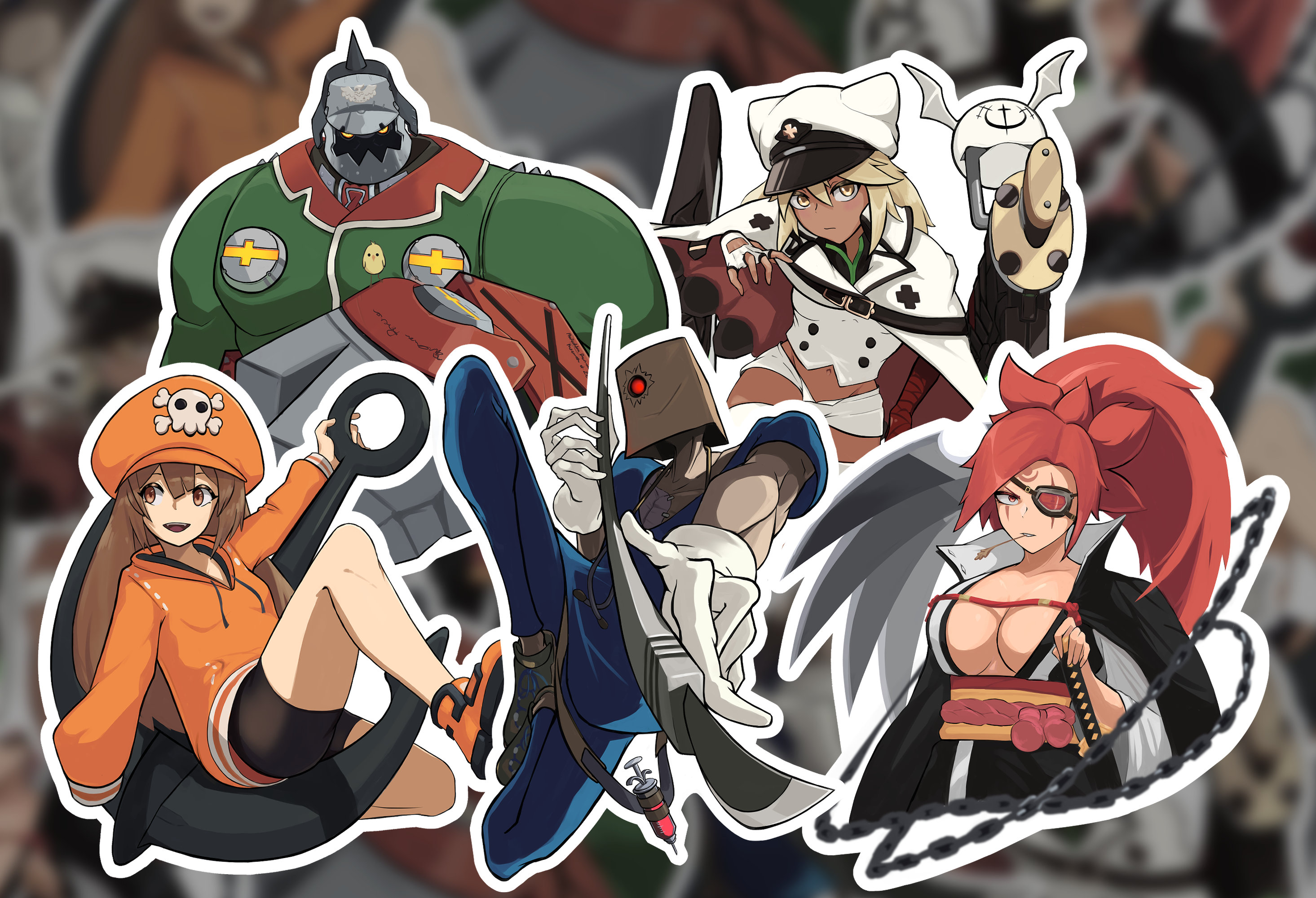 Bridget Guilty Gear: Strive Cosplay Prop Button Set 3D STL Print File -   Australia