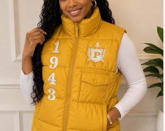 Small Philo Gold Puffer Vest
