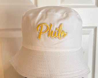 White Philo Bucket Hat