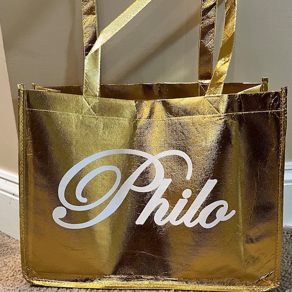 Philo Affiliate Gold Metallic Tote Bag