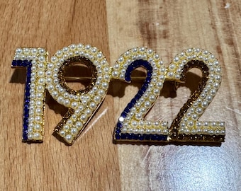1922 Blue and Gold Pin