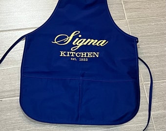 Sigma Gamma Rho Apron  Fully Embroidered